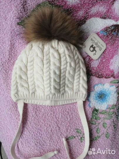 Новая Шапка для девочки, р. 46-48