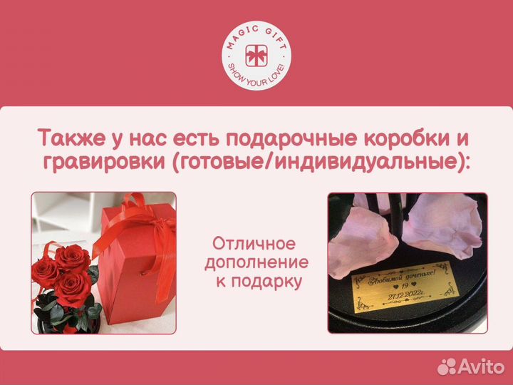 Розы в колбе стабилизированные