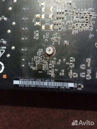 Видеокарта nvidia GeForce gtx 1050 ti 4GT OC