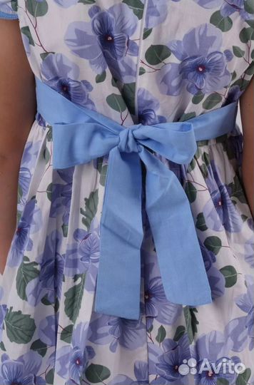 Летнее платье для девочки голубое