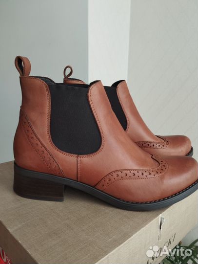 Кожаные ботинки челси 38 размер