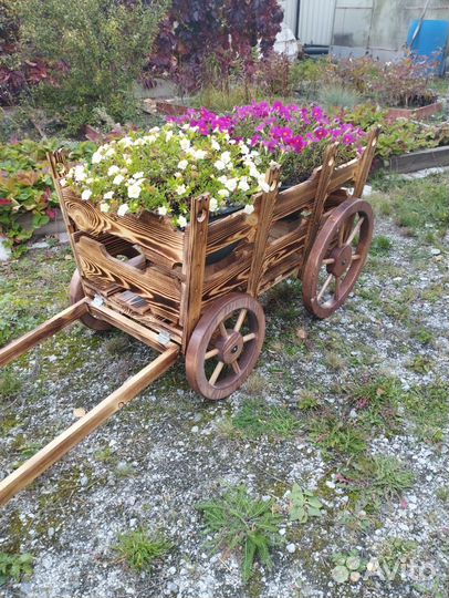 Тележка садовая цветник