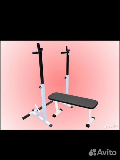 Скамья горизонтальная и стойка без страховки