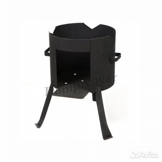 Печь с дверцей разбор. ножки на казан 8 л