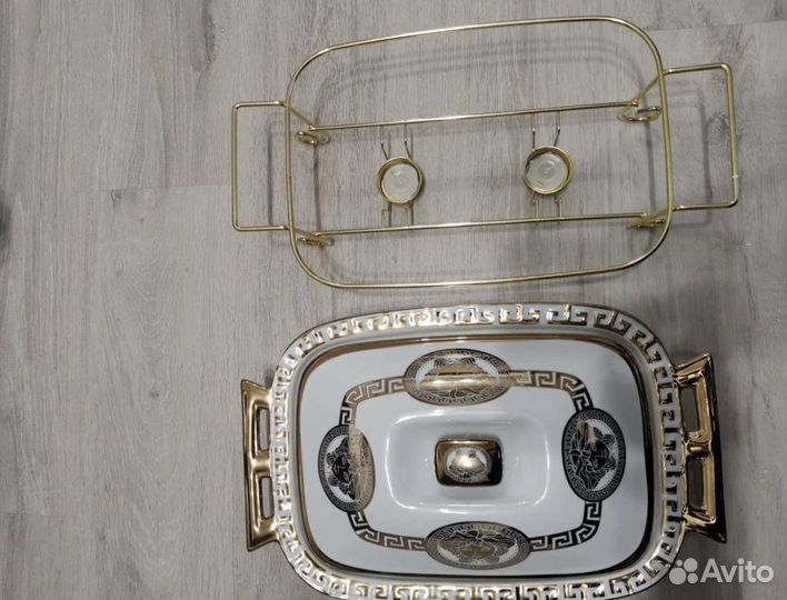 Блюдо сервировочное на подставке с подог