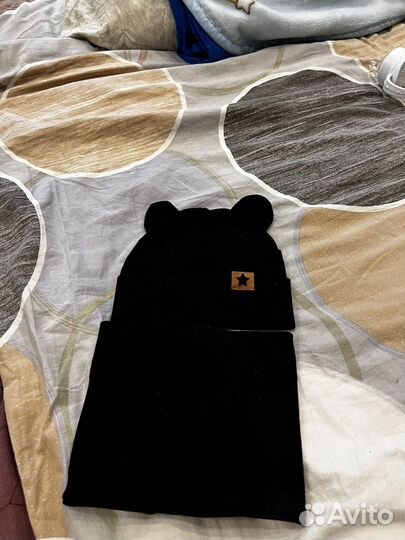 Шапка и снуд для мальчика демисезонная