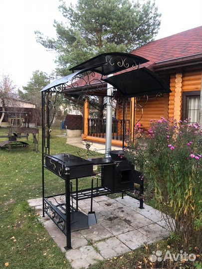 Кованый казан мангал для дачи