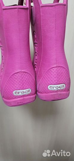 Crocs сапоги розовые с12