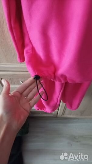 Костюм флисовый розовый детский, 122р