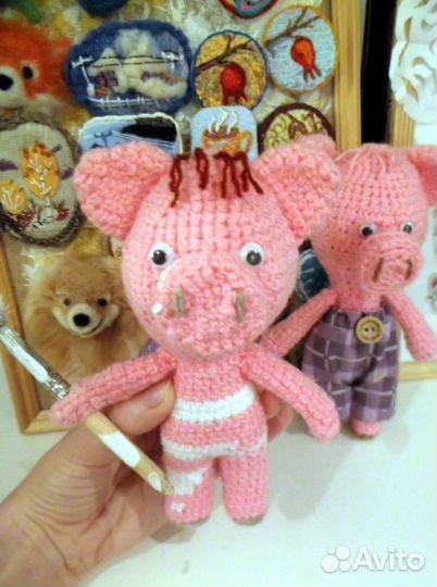 Три поросёнка куклы интерьерные