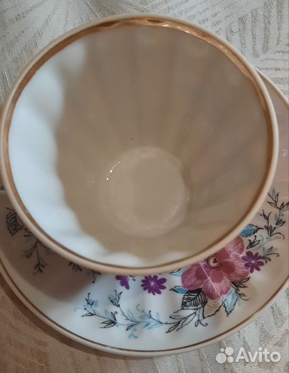 Чайной - кофейная пара. лфз СССР Костяной фарфор