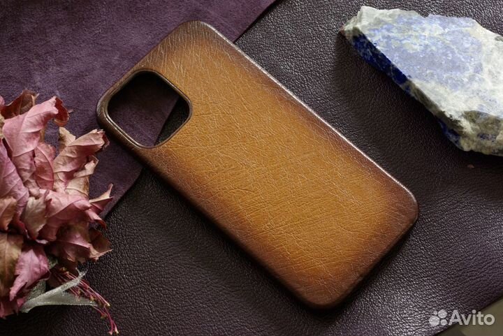 Чехол для телефона iPhone (Айфон) 11. Кожа страус