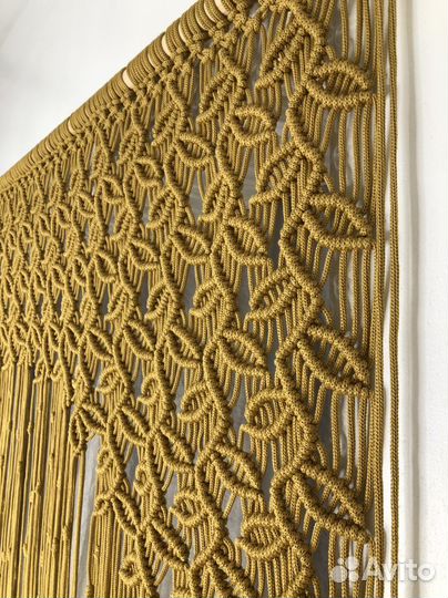 Макраме штора листья эко декор