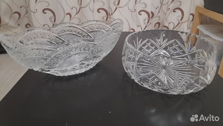 Ваза салатник хрустальный СССР