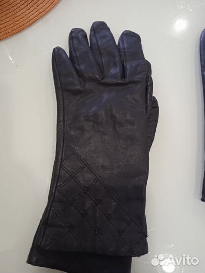 Перчатки женские кожаные