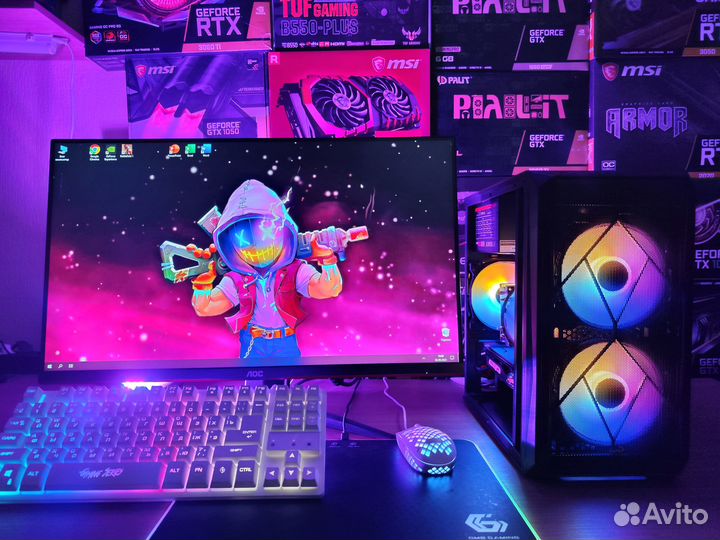 Новый игровой пк Intel Core i3-10100f/GTX1660Super