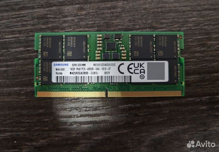 Озу для ноутбука, sodimm Samsung DDR 5 16GB