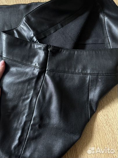 Кожаные штаны zara 36