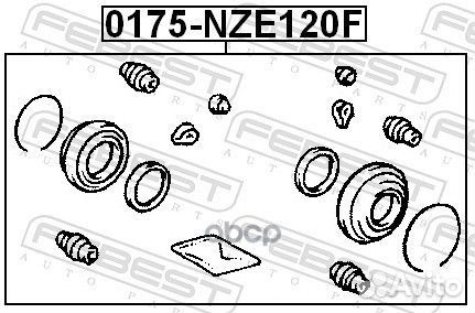 Ремкомплект тормозного суппорта 0175-NZE120F 01