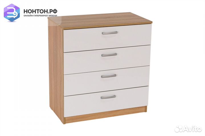Комод Лотос 2.06 дуб сонома / белый глянец