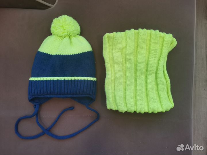 Зимний комплект шапка и снуд 50-52