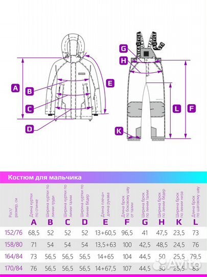 Зимний костюм Nikastyle Никастайл р 152,158,164