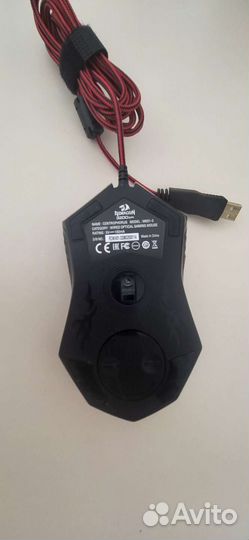 Мышь проводная Redragon Centrophorus чёрная