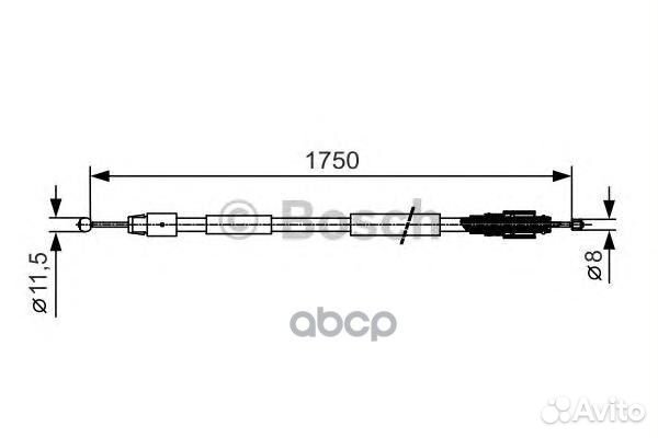 Трос стояночного тормоза porsche cayenne, volks