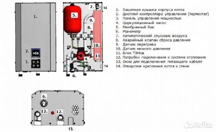 Электрический котел 6-9-12 кВт с Wi-Fi и Янд.Алиса