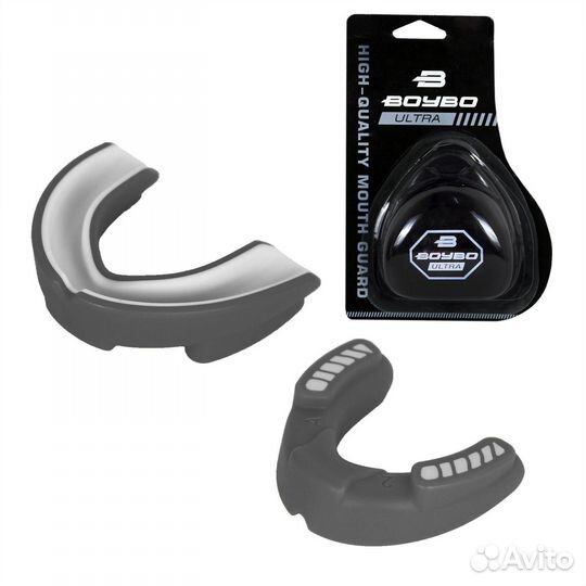 Капа BoyBo Ultra на блистере, Одночелюстная, Чёрна