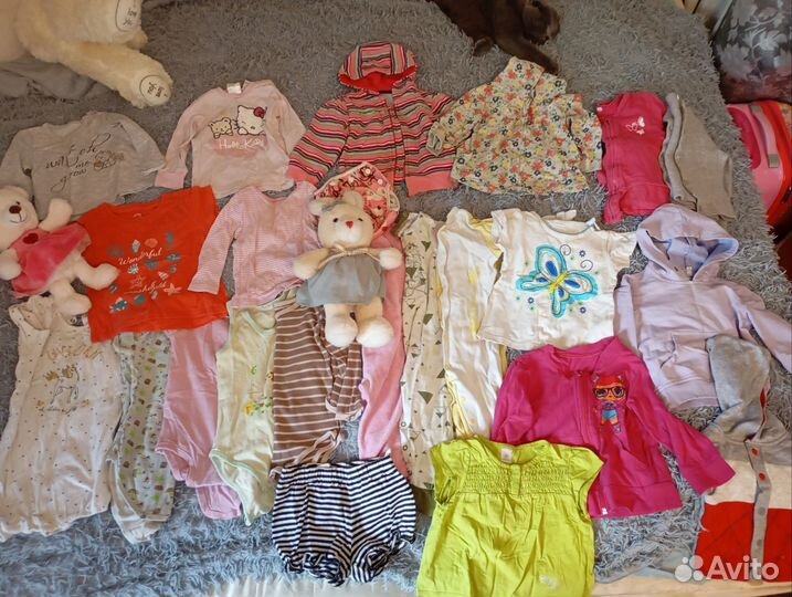 Вещи пакетом на девочку 74 80 86(30 вещей)