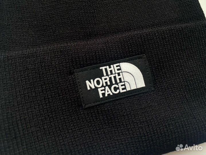 Зимний Комплект 3В1 Шапка TNF и перчатки nike