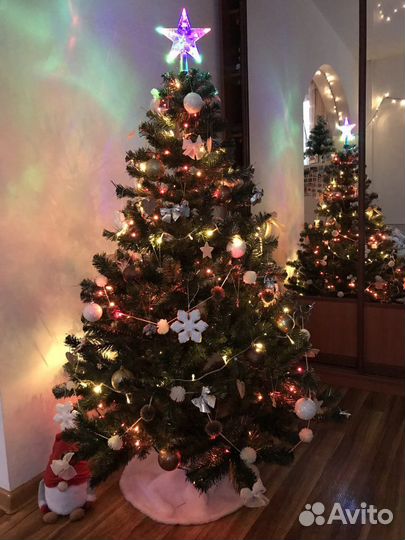 Искусственная ель 140 + набор игрушек и 2 звезды