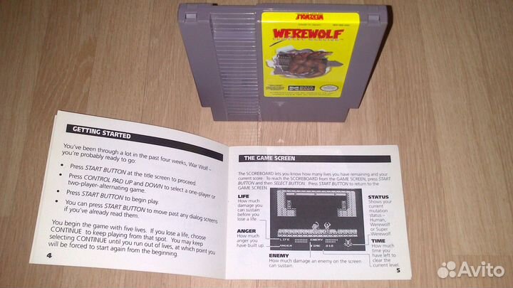 Werewolf Комплекты игр NES Оригинал