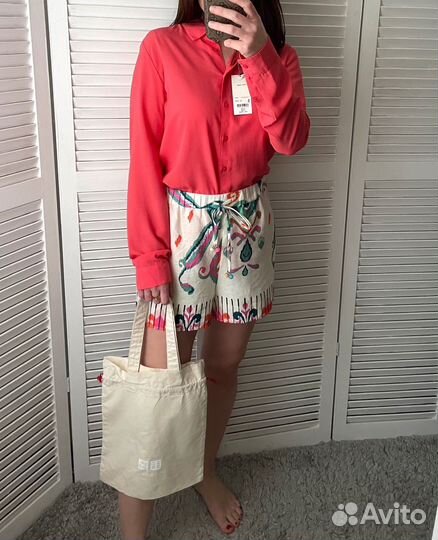 Новые льняные шорты Zara