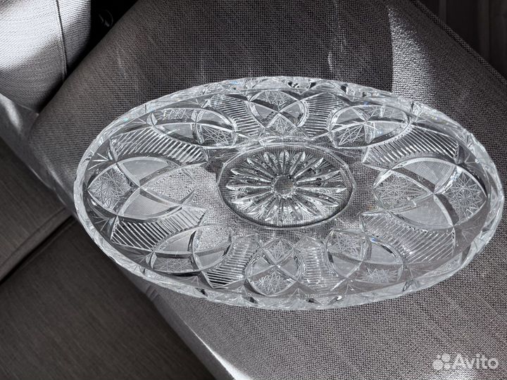 Ваза для фруктов ладья Bohemia Чехия