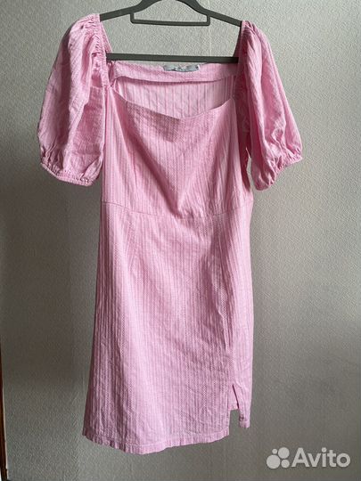 Платье розовое хлопок 46-48
