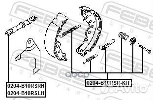 К-кт монтажный барабанных колодок nissan almera