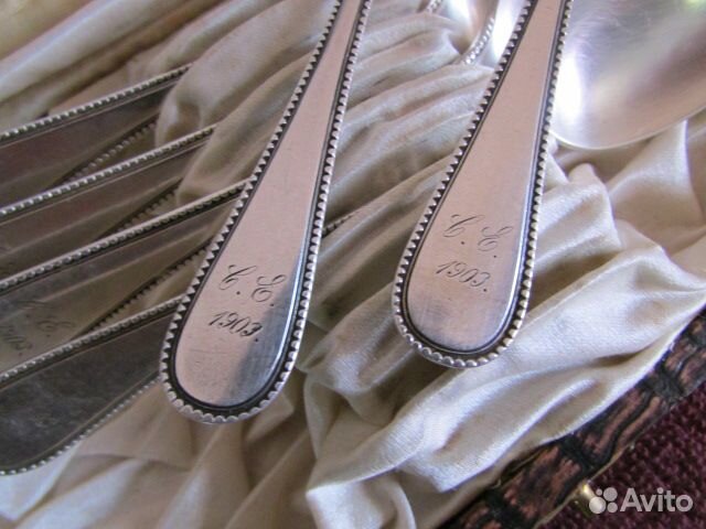 Набор чайных ложек, серебро 800пр. Европа 1903г