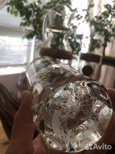 Графин, стаканы,бокалы и фруктовница хрусталь