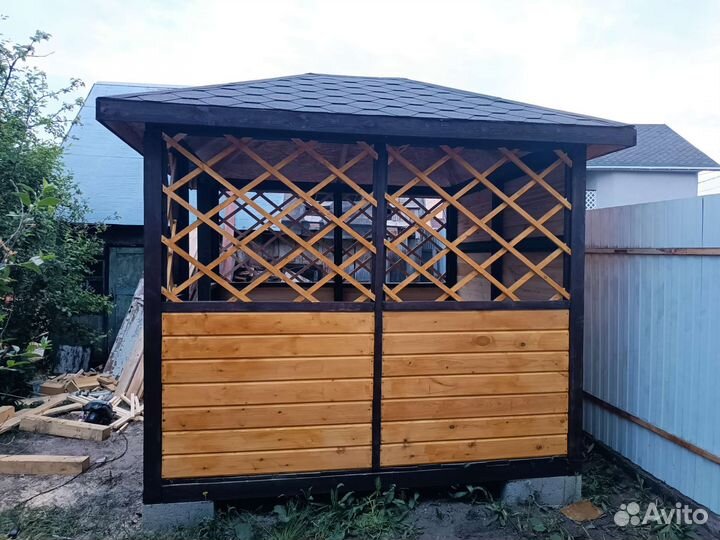Беседка для дачи деревянная