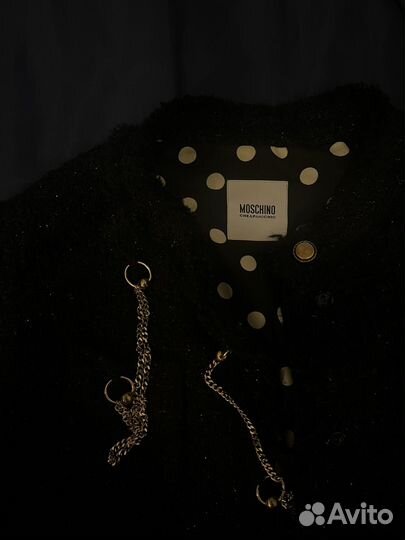 Черный твидовый жакет Moschino (Оригинал)