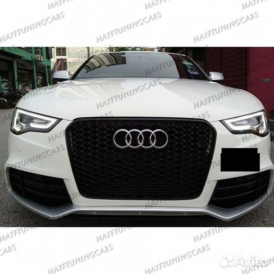 Бампер Audi A5 RS5 с решётками 2012-16г B8