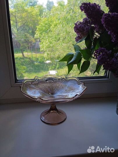 Ваза фруктовница стекло, без сколов