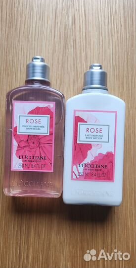 L'Occitane rose, lavender, verbena, almond oil