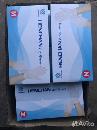 Перчатки виниловые