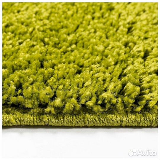 Ковер мягкий пушистый салатовый овальный 2 х 3 м