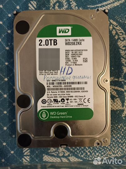 Жесткий диск HDD Western Digital 2 тб 3.5 SATA