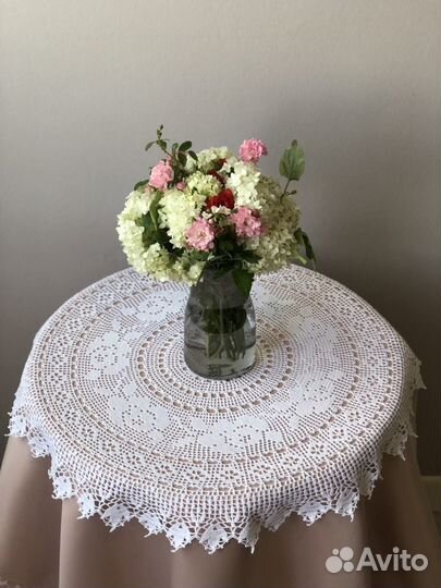 Скатерть ажурная вязаная крючком