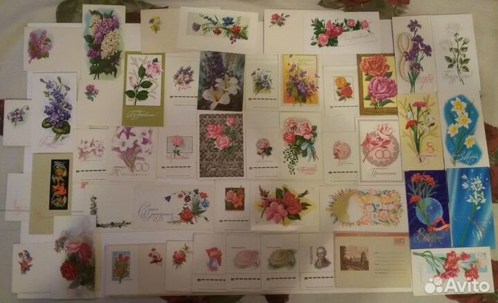 Открытки советские иностранные мини рзные